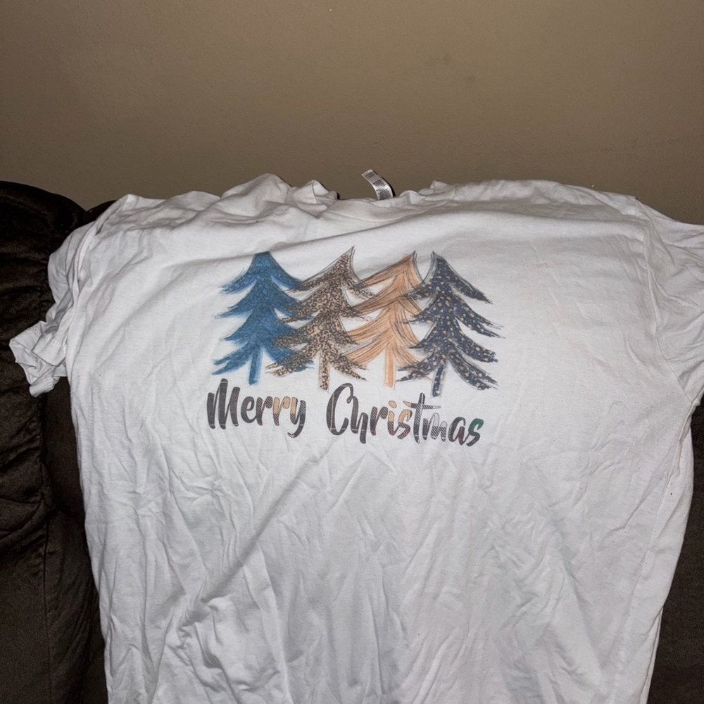 American Apparel White 'Merry Christmas' Tee